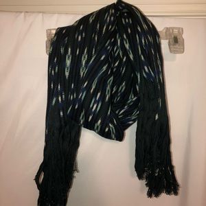 Green and Blue Thick Scarf